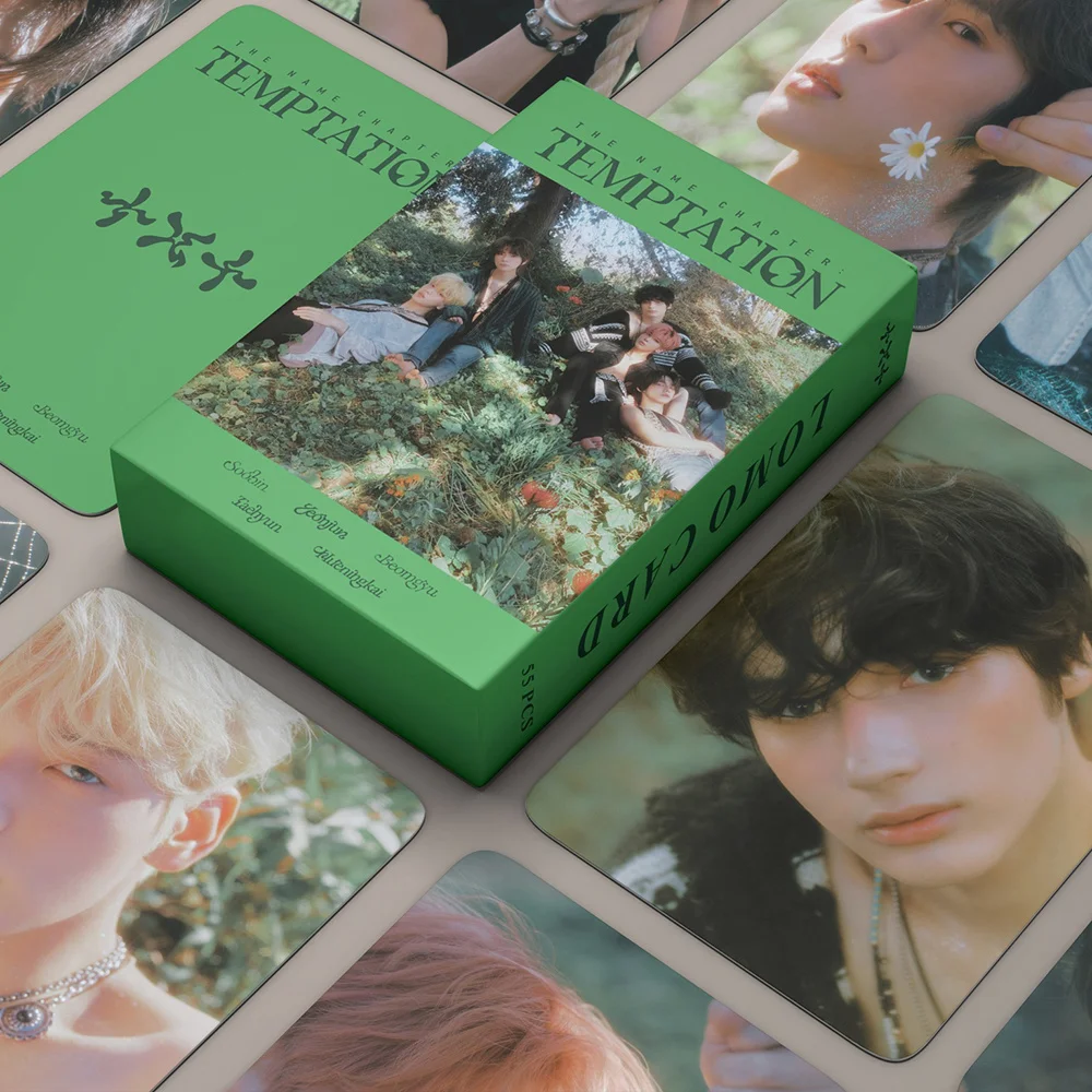 

55pcs Kpop TXT New Album TEMPTATION LOMO Card Photocards 2023 TXT Photo Cards Fans Gifts