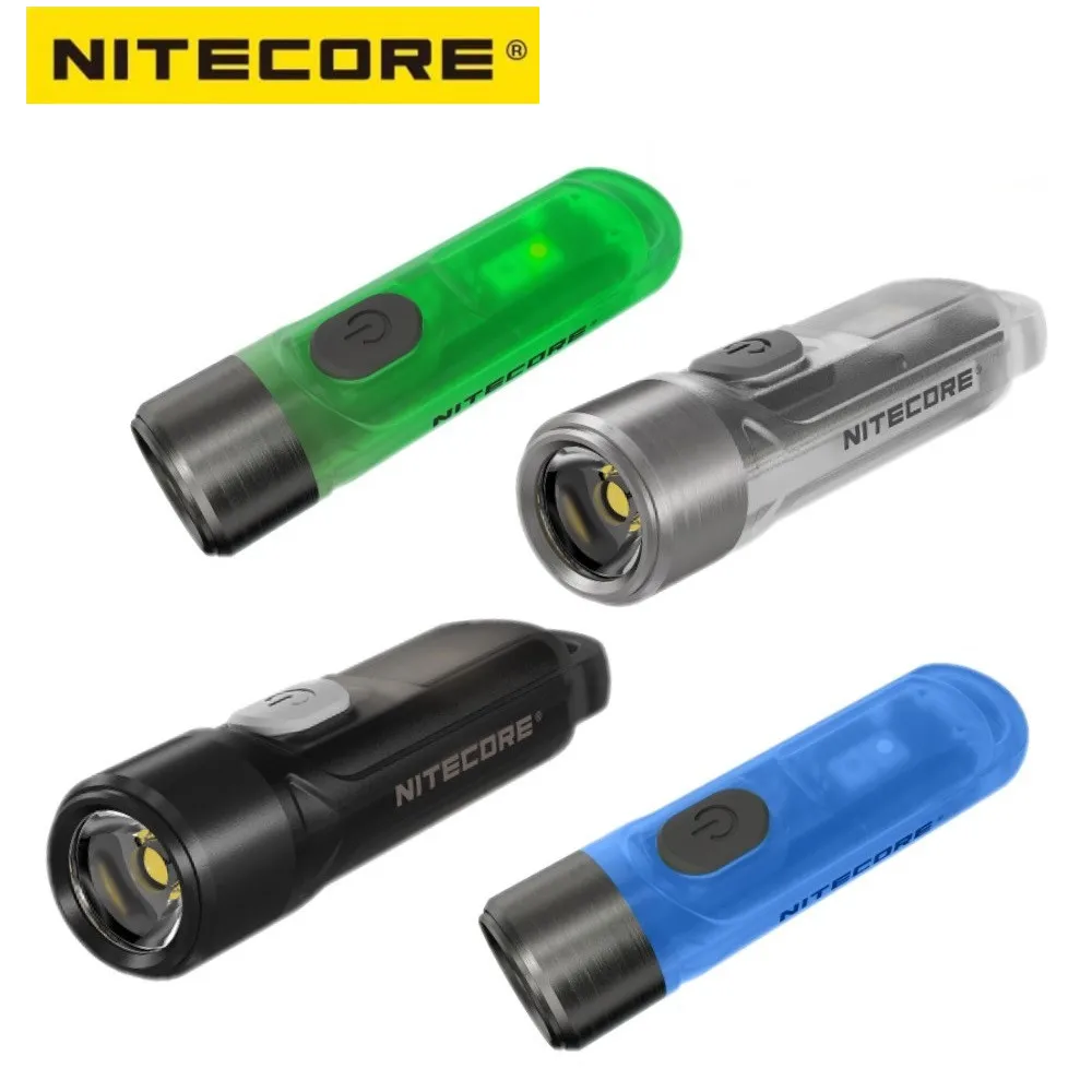 NITECORE TIKI УФ GITD синий брелок для ключей 300 люмен Micro-USB Перезаряжаемый встроенный аккумулятор Яркий Мини светодиодный фонарик EDC