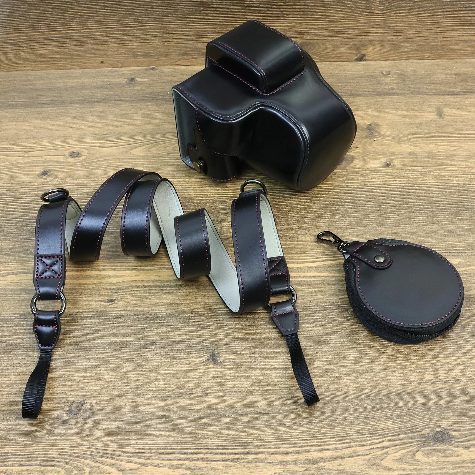 Кожаный ремешок для фотоаппарата HQ Canon Eos R50 с объективом 18-45 мм