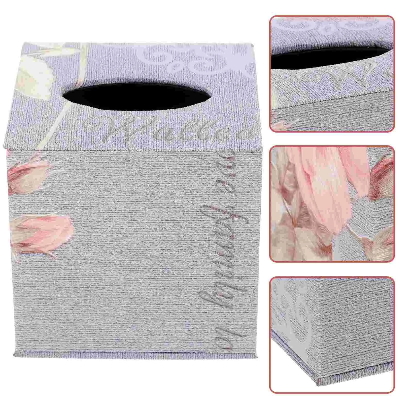 

Car Decor Tissue Dispenser Box Holder Desktop Stand Napkin Faux Storage Paper