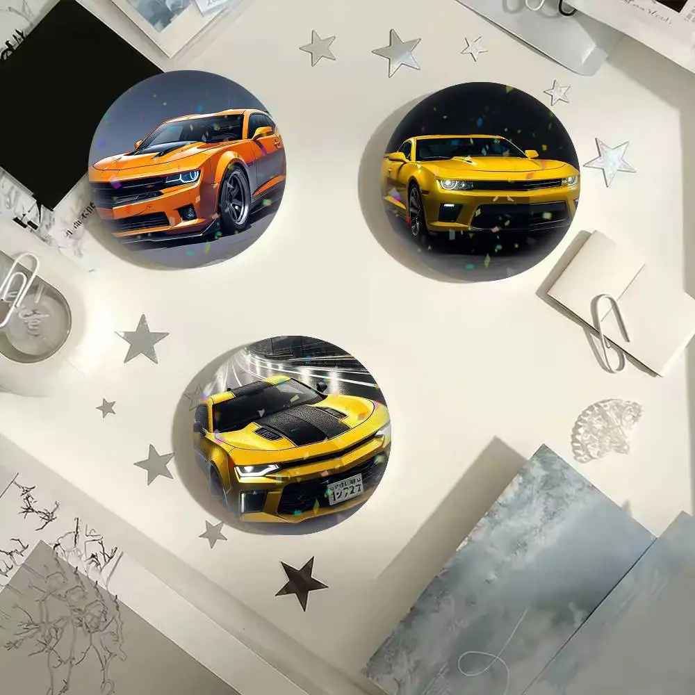 Фото Броши-значки Bumblebee Sports Car (25 мм, 32 мм, 44 мм, 58 мм, 75 мм) для аксессуаров и подарков №1