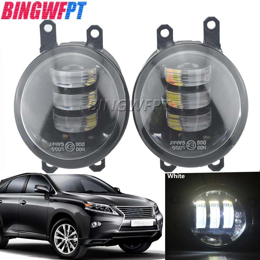 

2PCS / LOT Car H11 LED Lamp Auto Fog Light DRL Daytime Running Lights For Lexus RX 450H RX450H AWD Closed Off-Road Vehicle 2008-