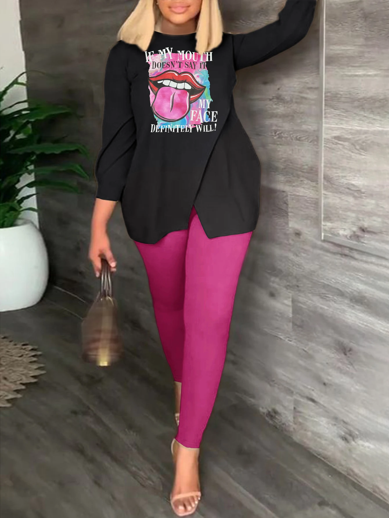 Комплект из двух предметов с длинным рукавом и брюками