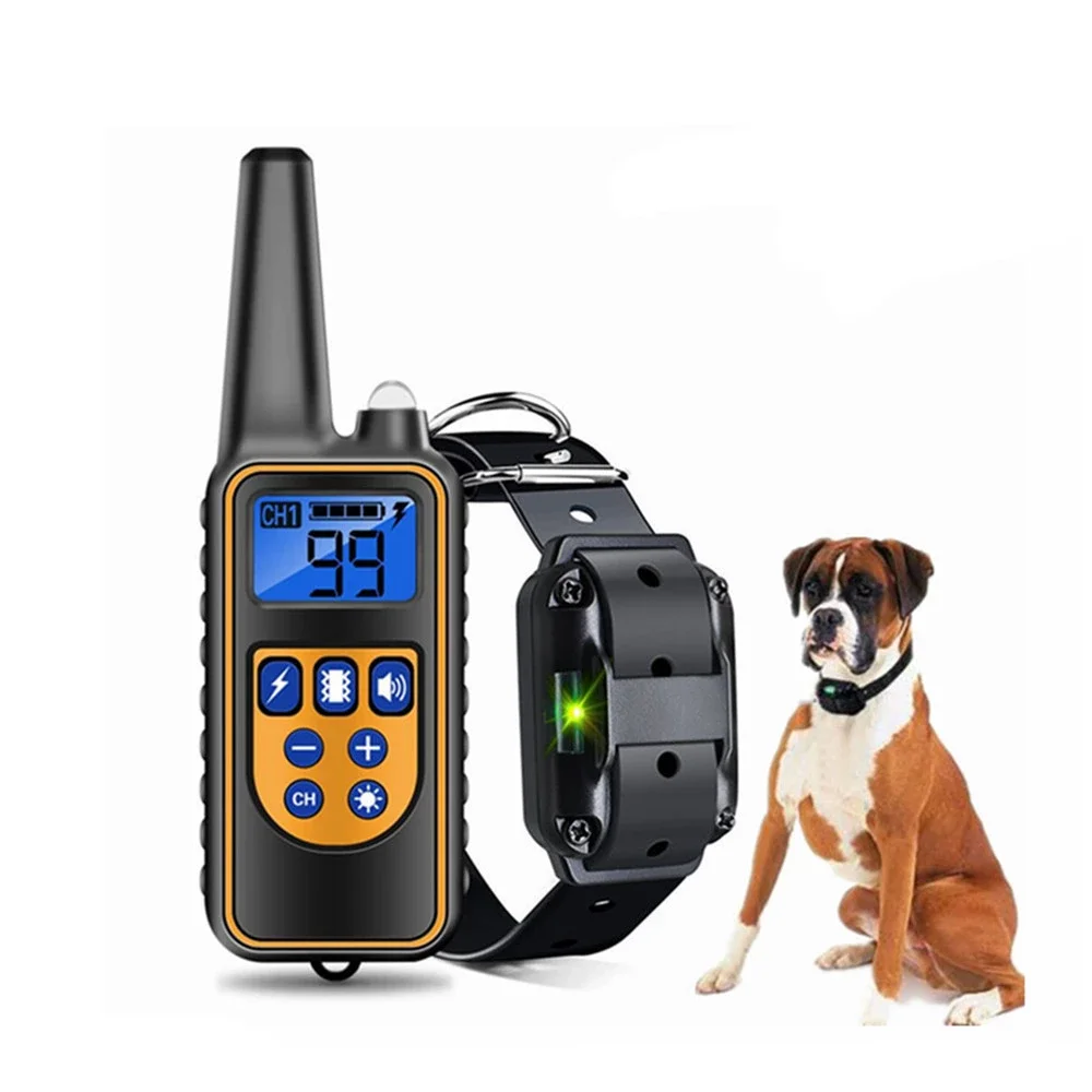 

Electric Remote Dog Training Collar Waterproof Rechargeable With LCD Display For All Size Beep Shock Vibration Mode Dog Collar