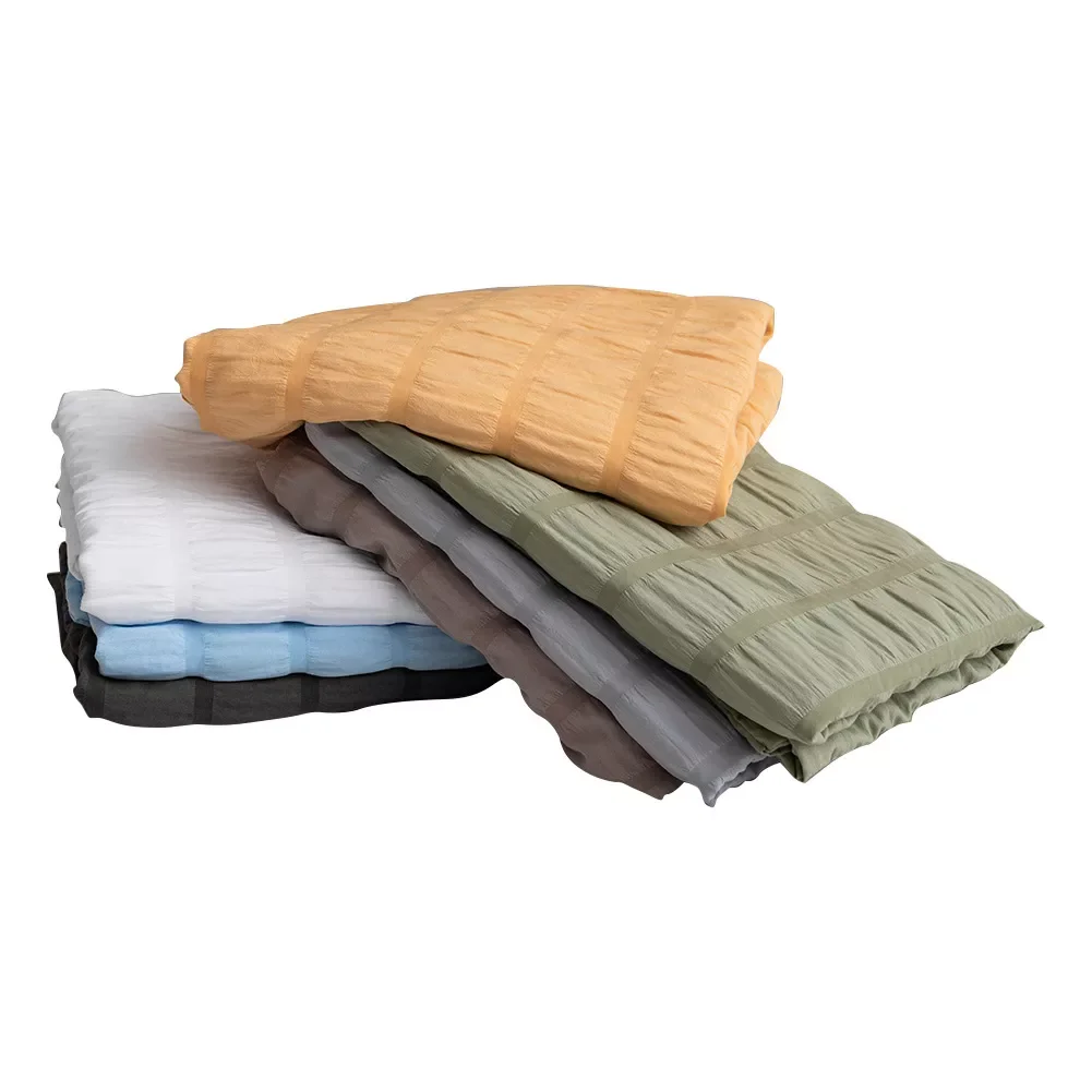 

2021 Pure color seersucker pillowcase single pillowcase bedding