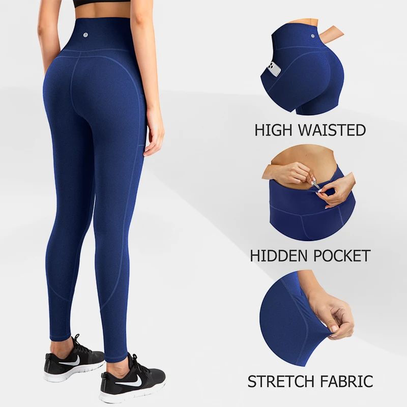 Gymclick Pockets Leggings High Waist Yoga Pants Women Buttery Soft Leggins for Gym Fitness Running Sports Fashion Clothing 2022. 5