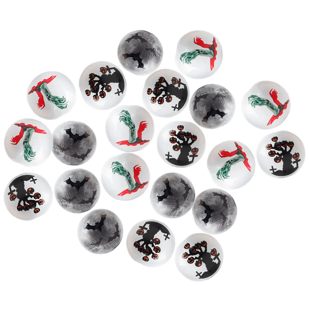 

30Pcs Halloween Wooden Beads Spacer Beads Creative Loose Beads Halloween DIY Loose Beads