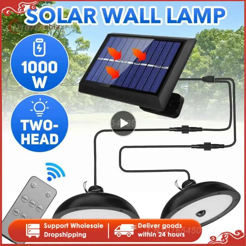 

Solar Pendant Lights Three Mode Function Waterproof Outdoor Lights With Remote Control Hanging Light Garden Chandelier Rotatable