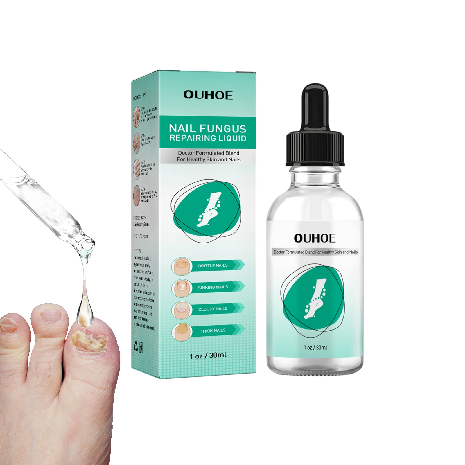 

Nail Repair Fluid Nail Strengthener Solution For Fingernail And Toenail Fingernail Toe Nail Care Liquid For Discolored And