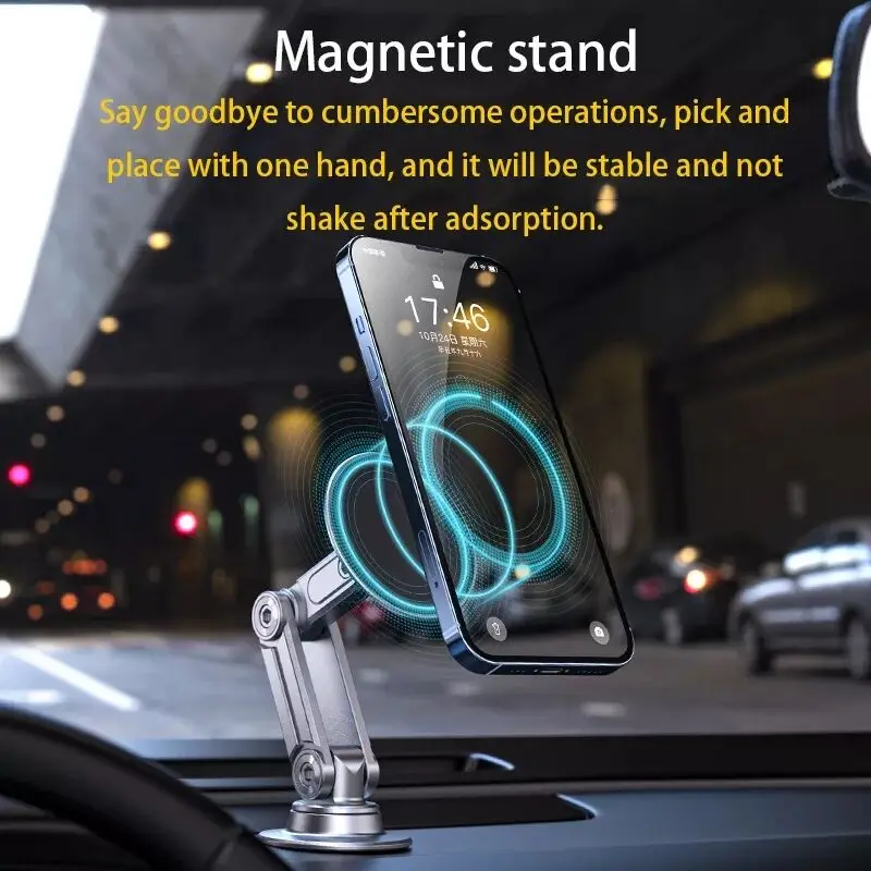 Universal 360 Degree Rotation Magnetic Car Phone Holder Stand For iPhone 14 13 Pro Max Samsung Huawei Mobile Phone Mount In Car