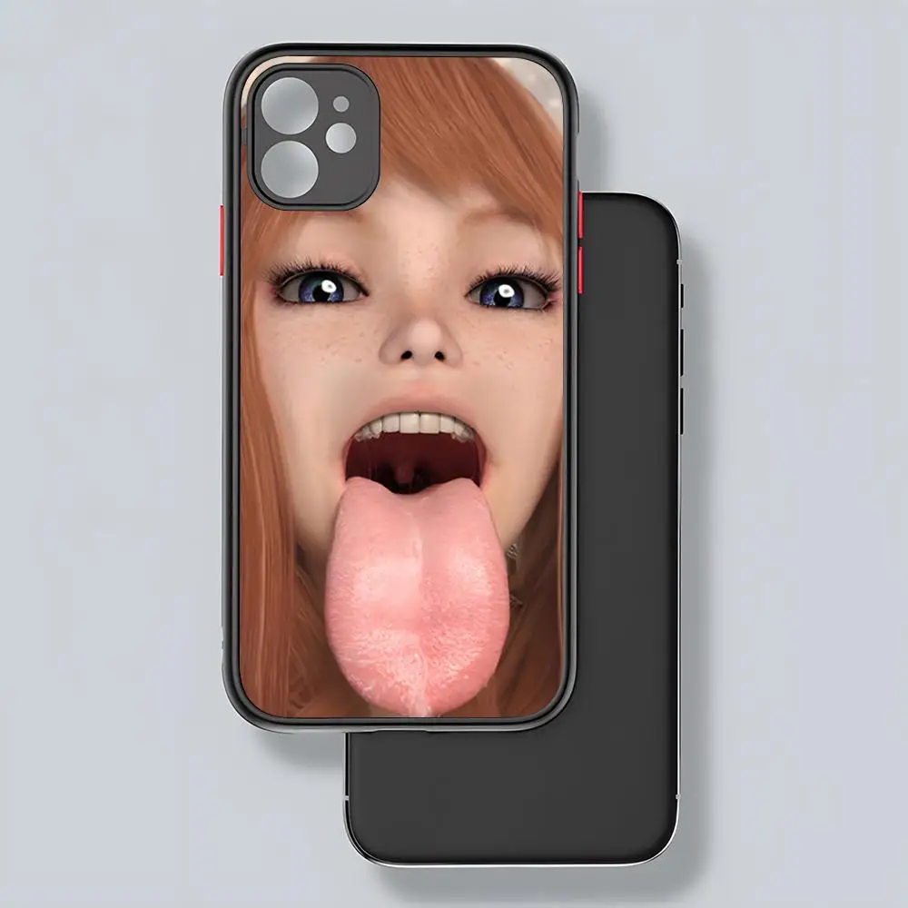 Крутая девушка панк Y2K чехол для телефона Potdemiel матовый прозрачный 16 15 IPhone 12 11 13 Pro