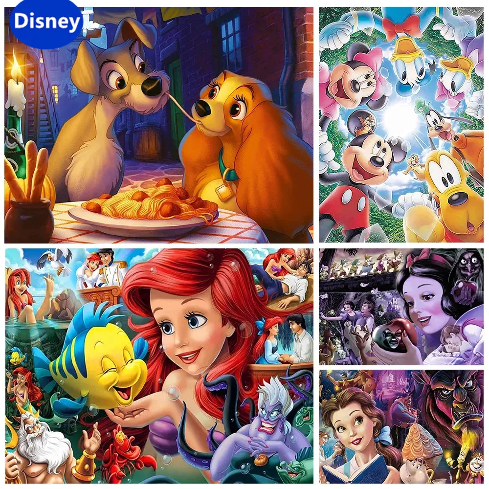 

Disney Princess The Little Mermaid Snow White 1000 Pieces Puzzle Kids Puzzle Game Gift Kids Room Decoration
