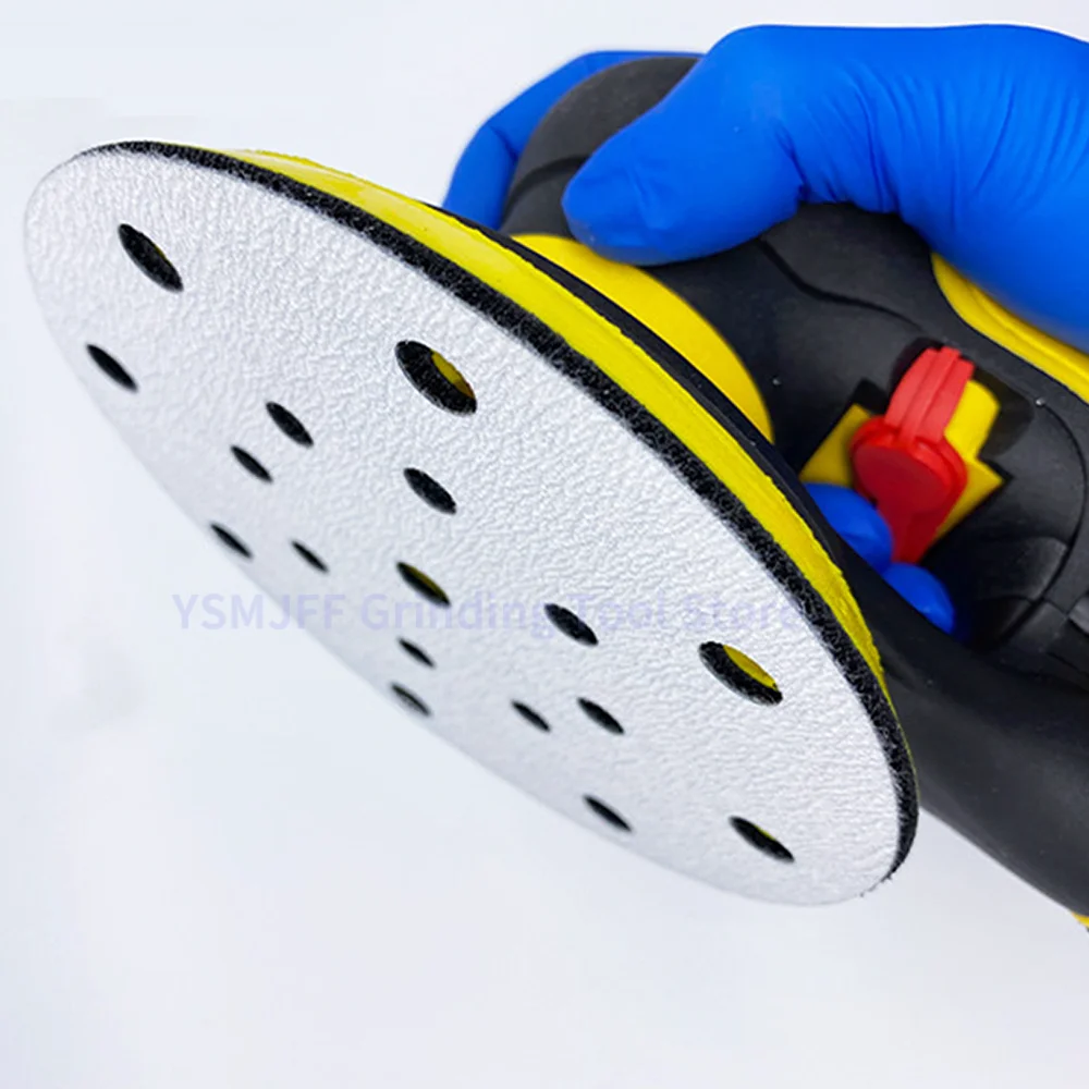 50 шт. 6 дюймов 17 отверстий белые шлифовальные диски случайная орбита наждачная