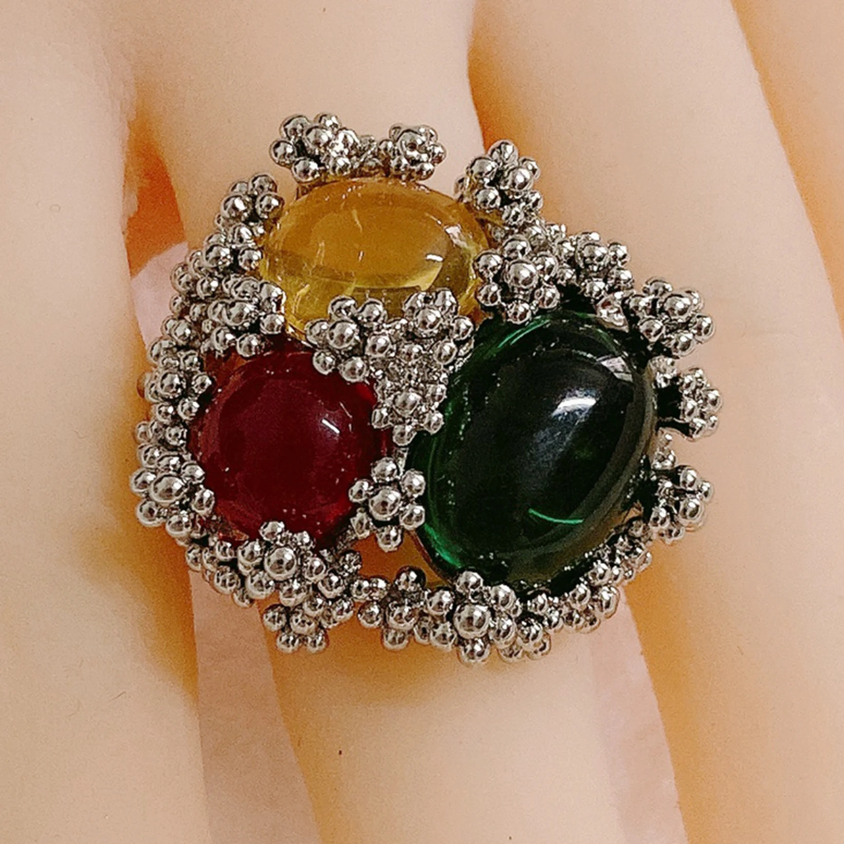 YULAILI трехцветные ранние кольца для женщин модные аксессуары новые стильные на