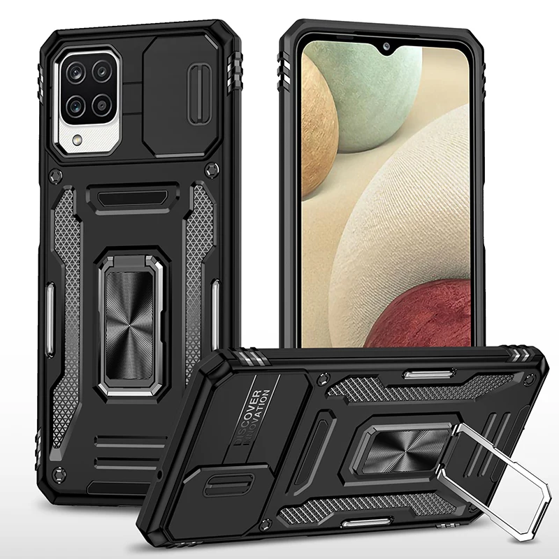 

Finger Ring Phone Case for Samsung Galaxy A34 5G A14 A54 A53 A33 A73 A13 A52 A52S Kickstand Protective Bag Covers