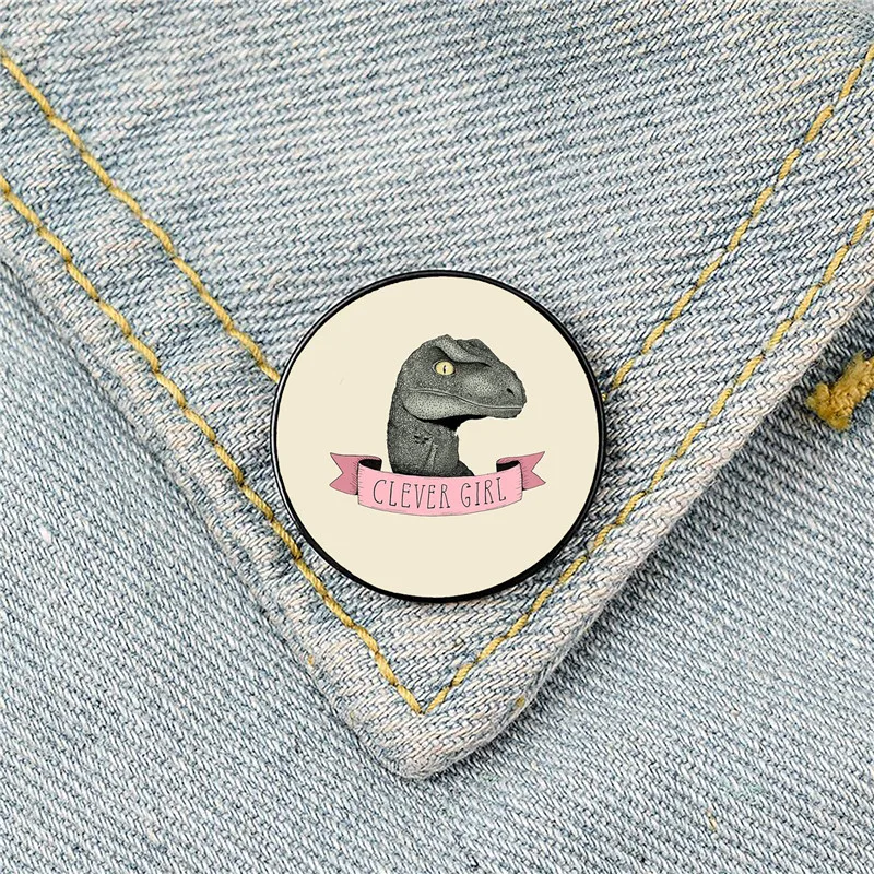 

Clever Girl Printed Pin Custom Funny Brooches Shirt Lapel Bag Cute Badge Cartoon Cute Jewelry Gift for Lover Girl Friends