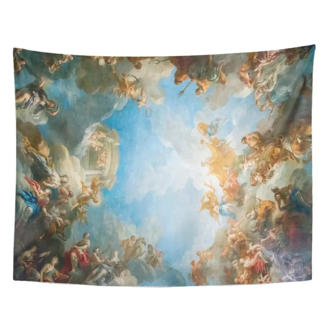 Гобелен Версаль Париж Франция апрель 18 потолочная картина в Геркулесной комнате