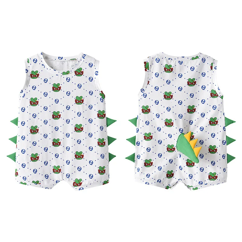 

2022 Summer Baby Bodysuits Rompers Animal Dinosau Baby Jumpsuits Boy Girls Cartoon Cute Infant Baby Onesie Korean Casual Outfit