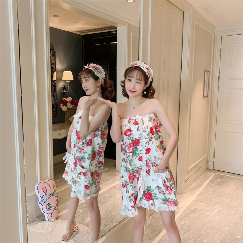 2024 летнее хлопковое пикантное мини-платье с цветочным принтом банное полотенце