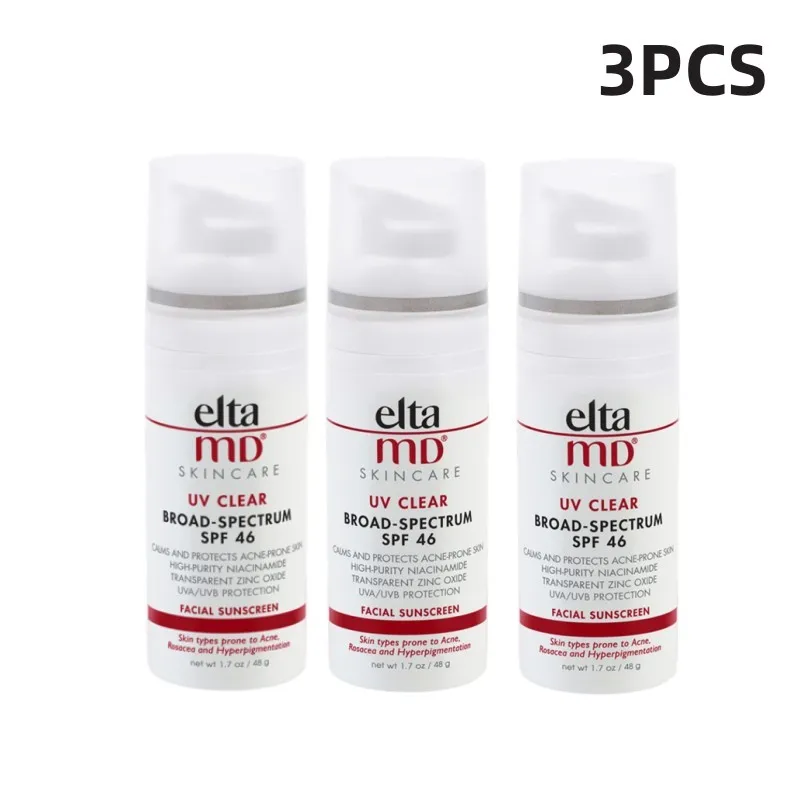 

EltaMD UV Clear/Daily SPF 46/40 Face Sunscreen Broad Spectrum Sunscreen Oil-Free Mineral-Based Sunscreen Lotion With Zinc 3PCS