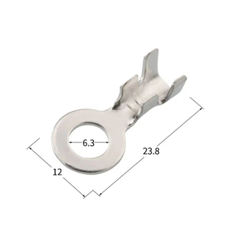 Клеммное кольцо для аккумулятора 6 3 мм заземляющий наконечник медное ушное