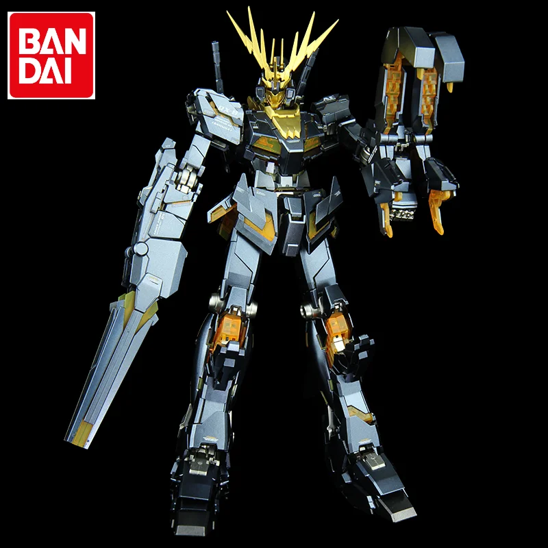 

Original Bandai Gundam Anime Figure MG 1/100 RX-0 UNICORN GUNDAM-02 BANSHEE Metal Colouring Assembling Model MG Black Unicorn 2