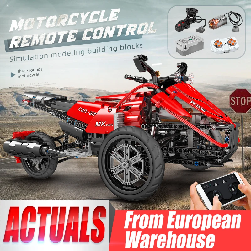 

MOULD KING High-tech Can-Am Spyder Motorcycle Car Building Blocks Moto Super Speed Car Mechanical Bricks Toys for Boys gifts