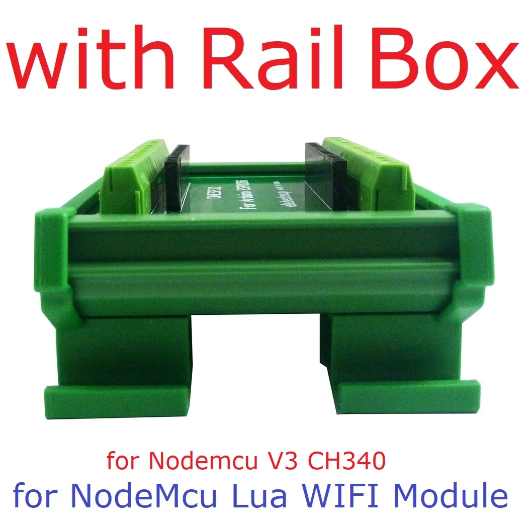 

2.4G NodeMcu Lua V3 WIFI ESP8266 GPIO DIN Rail Box Expansion Board For Industrial Controllers Arduino