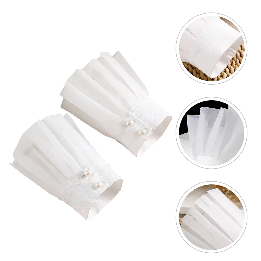 

Elegant Wrist Cuffs Dress Accessories For Women Puff Wrist Detachable Sleeves Fingerless