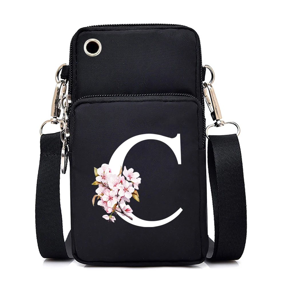 Маленькие сумки через плечо с графикой алфавита Сакуры женская модная сумка