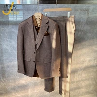 new luxury classic mens casual blazers fashion loose suit blazers set men two piece sets