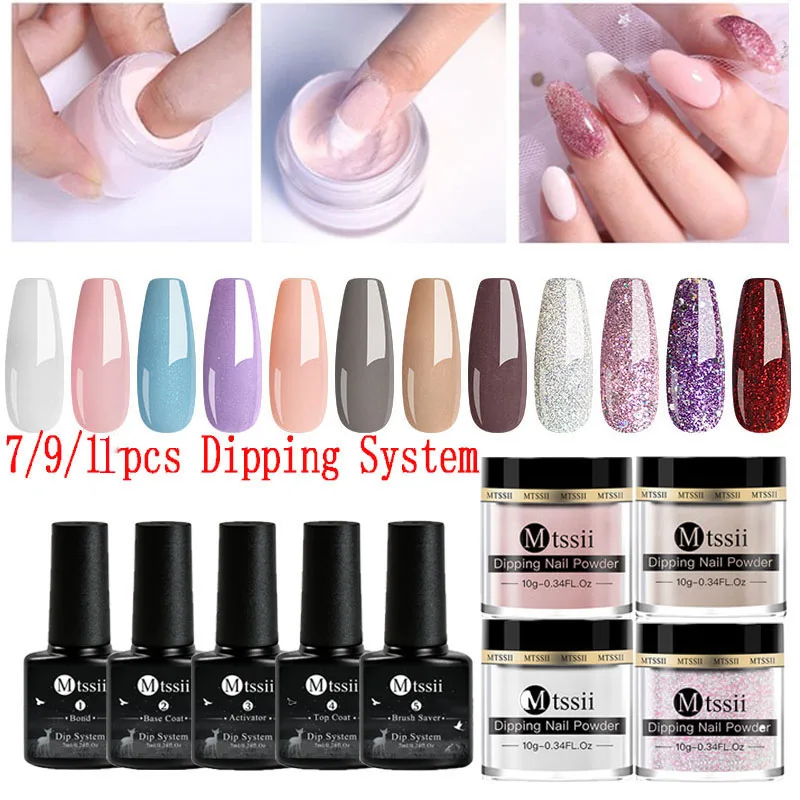

Mtssii 10PCS/15PCS Dipping Nail Powders Set Nude Series Dip Nail Art Glitter Powder Natural Dry Dippping System Nail Kit