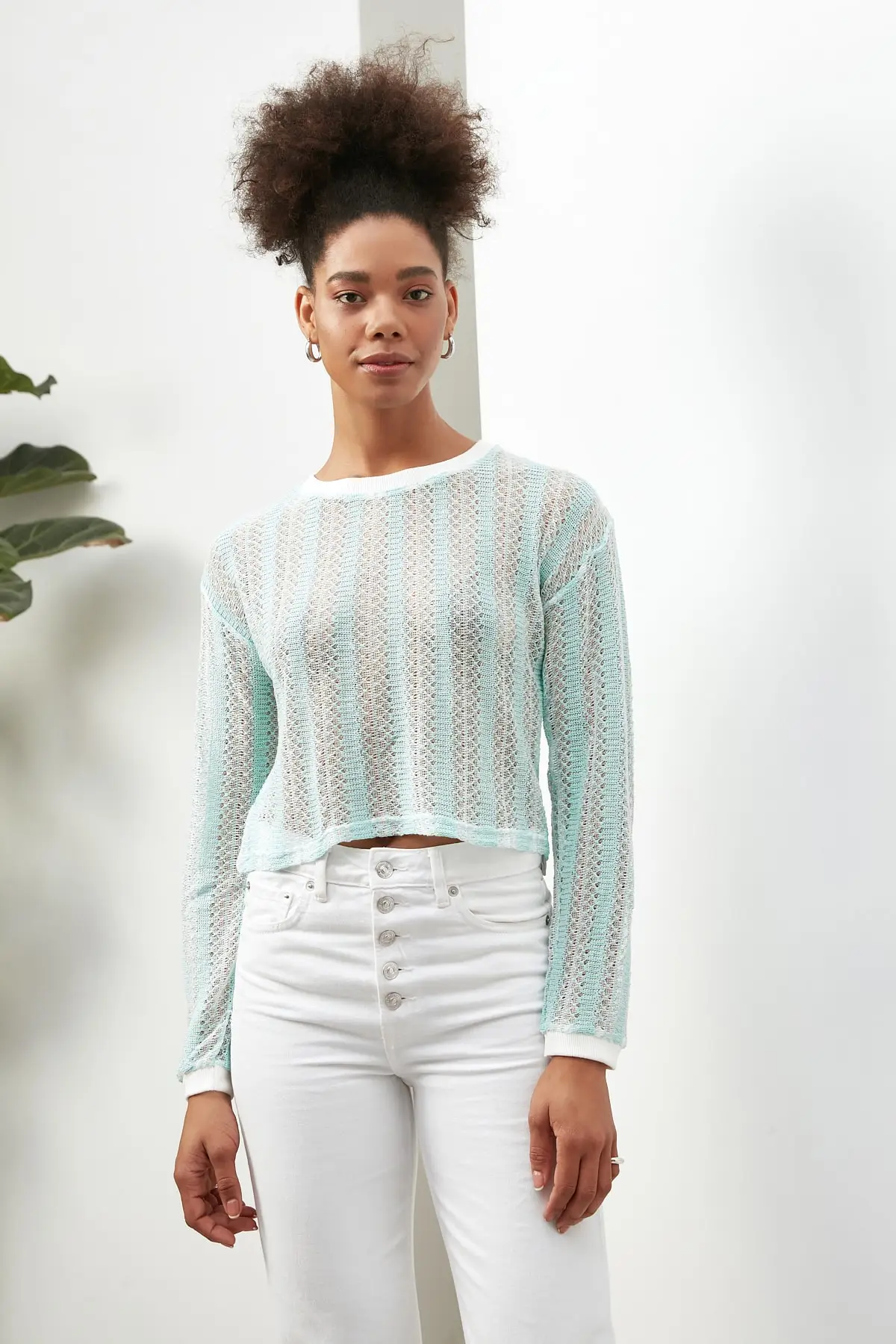 

Trendyol Fishnet Knitwear Bluz TWOAW22BZ1258