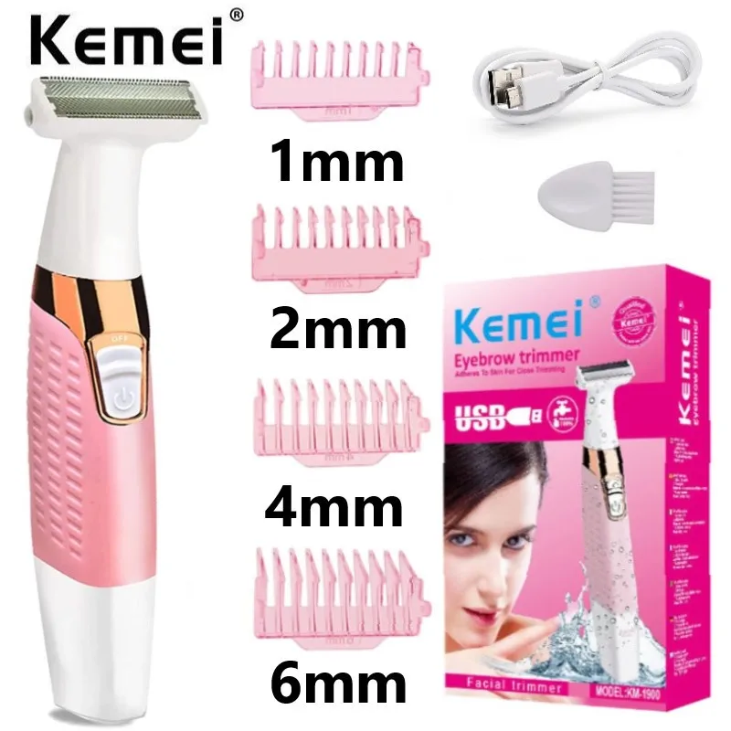 

Kemei rechargeable lady epilator electric shaver hair remover women depilador hair removal for women electric razor lady shaver