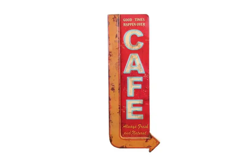 

Cafe Direction Sign Board Vintage Decorative Gift