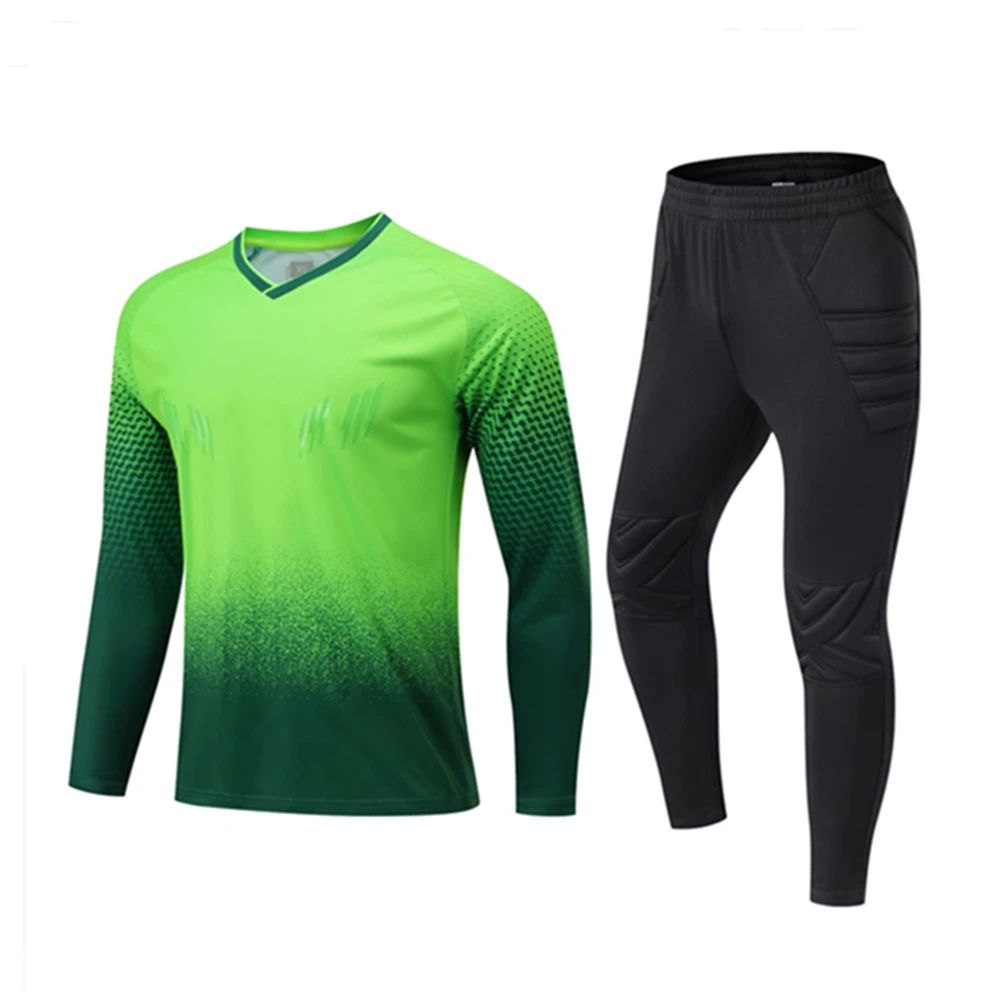 

Kids Adult Goalkeeper Soccer Jersey Set Men Women Football Goalkeeper Clothes Goalie Shirt Pants GK Uniform Goaltender Child Kit