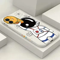 Astronaut Phone Case For Xiaomi Lite 12X 11T 10T Poco Redmi Note Pro 10S Square Silicone Cover