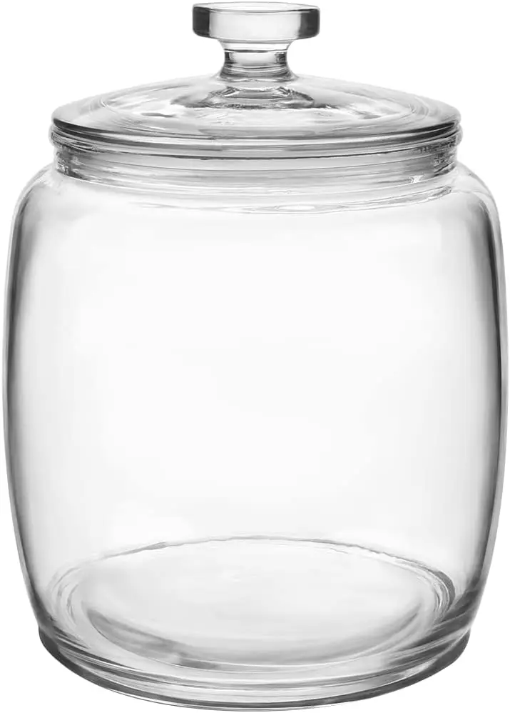 

Gallon Glass Jars with Lids, Large Cookie Jars with Big Opening, 1 Pack Food Storage Canister for Kitchen, Great for Storage Flo