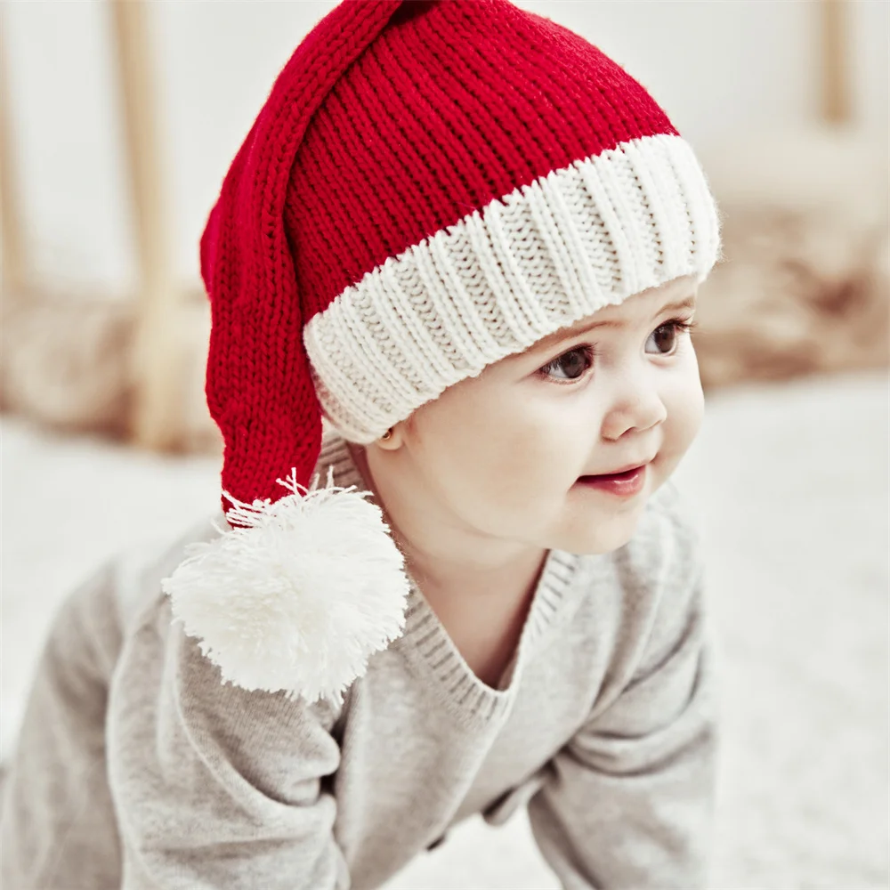 

Newborn Photo Props Hat Knitted Hat for Baby Mother Autumn Winter Cute Single Ball Warm Beanie Hat Xmas Decor Outdoor