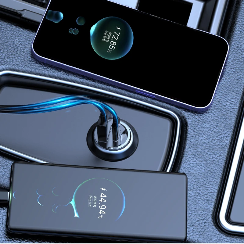 Автомобильное зарядное устройство с двумя USB-портами адаптер для быстрой зарядки