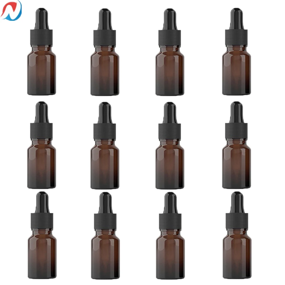 

Sheenirs 12pcs 1/3 oz 10ML Pink Coated Glass Dropper Bottles with Glass Eye Dropper UV Safe Bottles for Essential Oils Travel