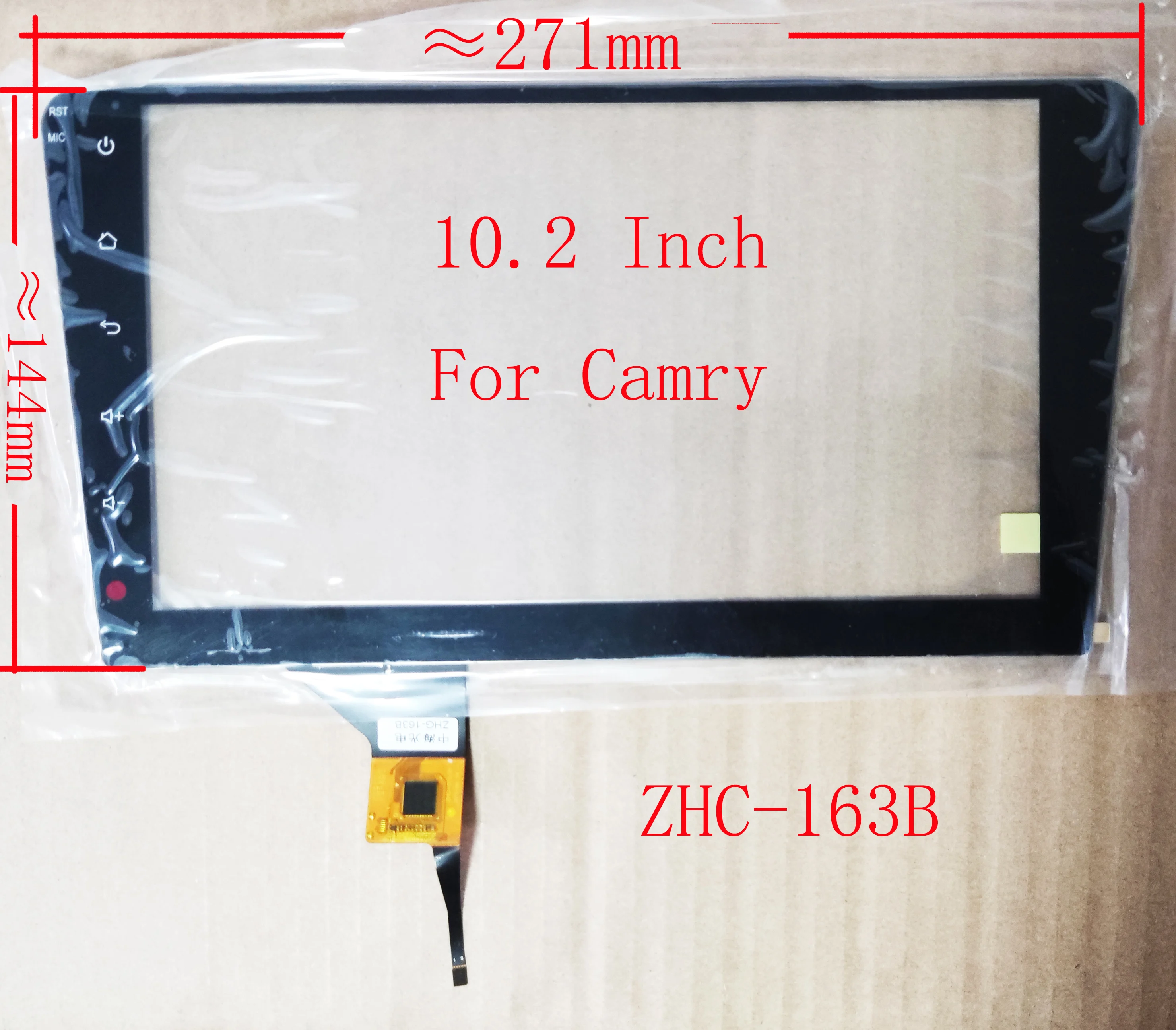 Polegada Painel de Vidro Capacitivo do Digitador do Sensor da Tela de Toque para Camry 271 mm 144 mm Jts001101 Zhg-163b Gt9271 Gt928 10.2