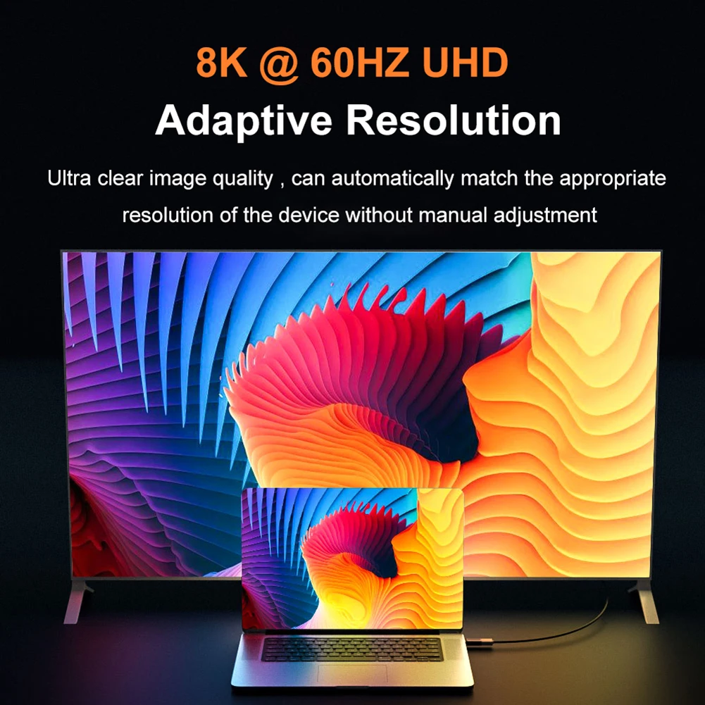 Высокоскоростной адаптер 8K HDMI-совместимый 2 1 штекер-гнездо для ТВ-приставки ps5ps4