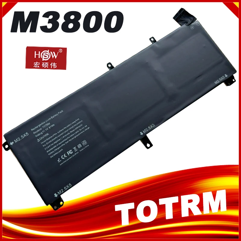T0TRM 11,1 В 61WH Аккумулятор для ноутбука Dell XPS 15 9530 Precision M3800 TOTRM H76MV 7D1WJ