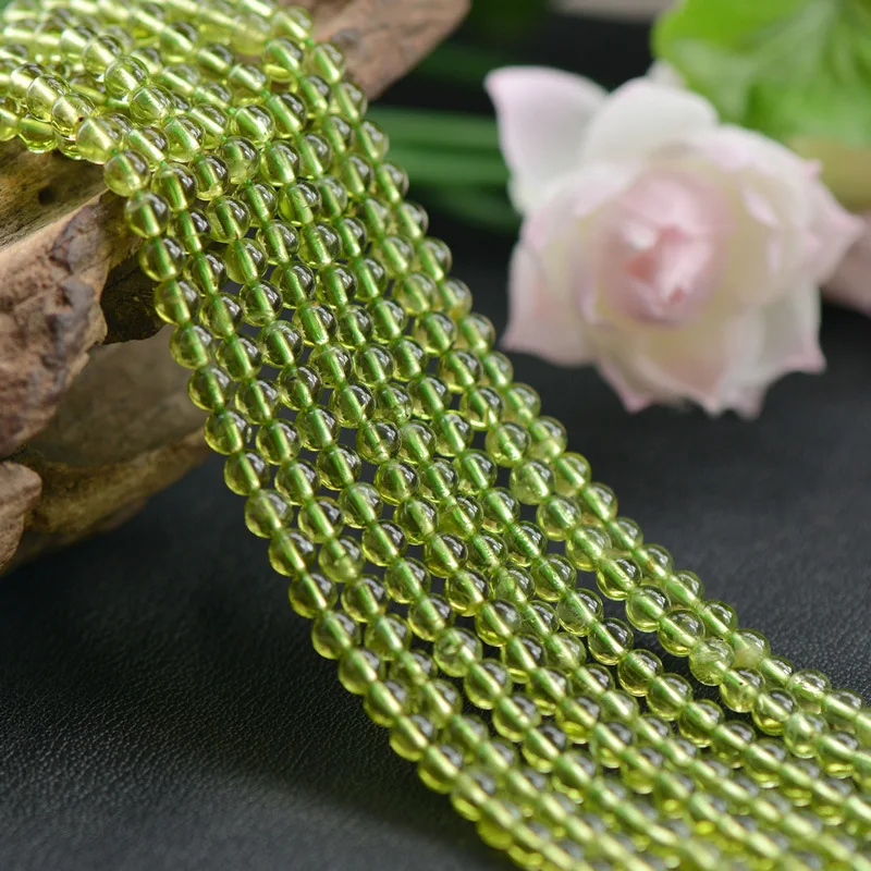 

Joanlyn Grade AA Natural Peridot Beads 2.5mm 4.5mm 5mm NOT Dyed Smooth Polished Round 15 Inch Strand PD03