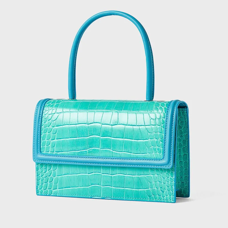 

2022 Women Bags Designer Luxury Patent Leather Shoulder Sac Crocodile Pattern Handbags Purses Ladies Crossbody Bucket Sac A Main