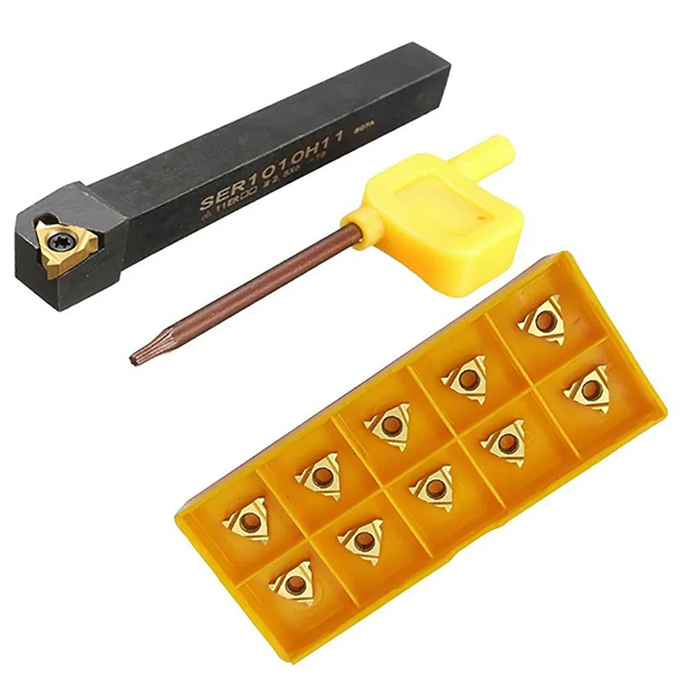 Оптимальный инструмент для токарной обработки 10 шт. 11ER AG60 резьбовая вставка +