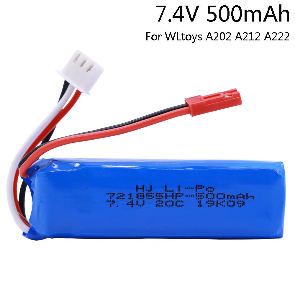 7 4 В 500 мАч Lipo аккумулятор 2S для WLtoys A202 A212 A222 A232 A242 A252 4WD RC автомобиль 721855