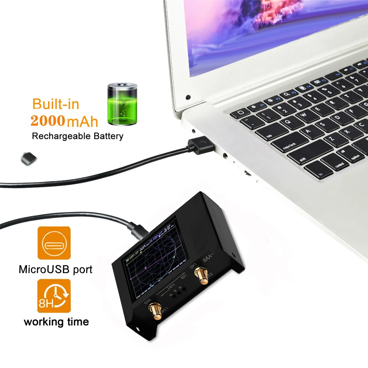 Векторный анализатор сети Nanovna V2 с сенсорным экраном 2 8 дюйма SAA2 для коротких волн