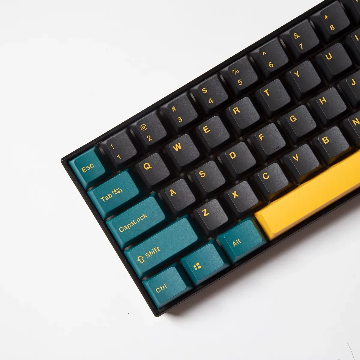 Фото 127-клавишные колпачки для клавиш Marrs Green GMK OEM-профиль Double Shot PBT Keycap для MX Switch Механическая клавиатура DYE Сублимационные колпачки для клавиш №4